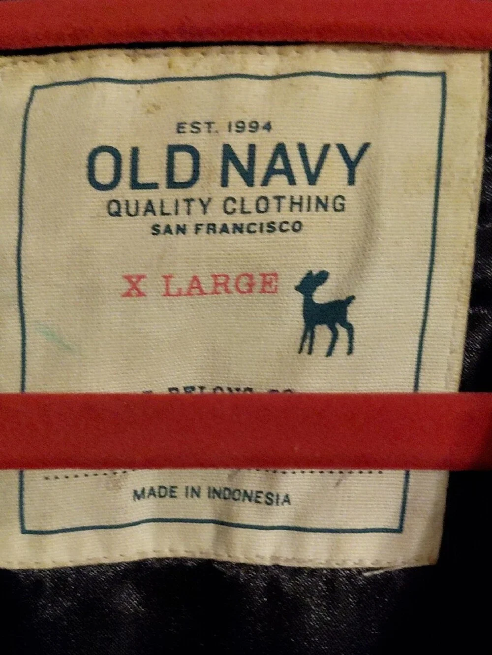 Old Navy Men's Black Pea Coat with Notch Collar